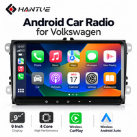 Autoradio Android HANTUE 2 Go + 32 Go 9 pouces pour VW Golf MK7 Polo Passat Jetta T5 avec CarPlay sans fil, Android Auto, GPS, WiFi