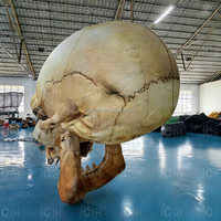 Modelo de decoración inflable para fiesta de eventos, calavera de Halloween personalizada, inflable, adecuado para festivales