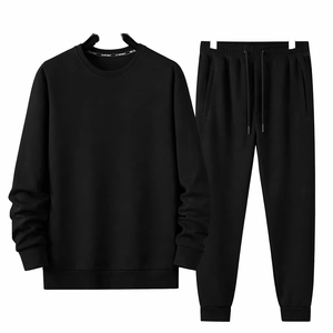 Conjunto de Chaleco Deportivo Casual de Otoño para Hombre, Sudadera sin Mangas con Capucha, Camiseta de Color Sólido, 100% Algodón Antibacteriano 2 en 1 - Product Image 5