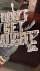 Colgante de Nombre Personalizado para Hombre, con Incrustaciones de Moissanita, Letra y Número Personalizados, Joyería de Moda - Product Image 5