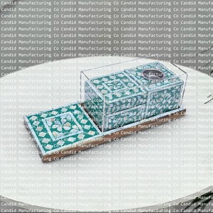 Quemador de Incienso de Bambú con Incrustaciones de Madreperla, Cubierta Acrílica, Caja de Regalo para Ramadán, Artículos Religiosos - Product Image 5