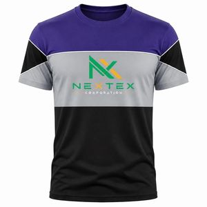 เสื้อยืดกราฟิกบล็อกสีสำหรับผู้ชาย คอกลม แขนสั้น เสื้อยืดลำลอง - Product Image 1
