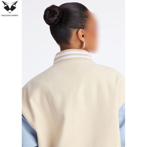Fashionable For Daily Wear Good Selling Highest Quality Customized Made Newest Women Genuine Material Varsity Winter <b>Jackets</b> - Product Image 6