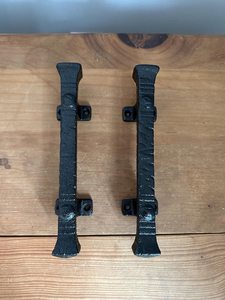 Poignées de traction en fer pour portails en bois et portes de grange, style industriel, noir mat, finition durable, poignées structurées attrayantes - Product Image 5