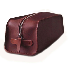 Leather <b>Toiletry</b> <b>Bag</b> Zipper Closure Classic <b>Small</b> Cosmetic Case Durable Travel Organizer - Product Image 4