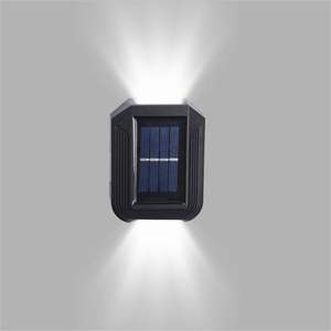Lampe murale extérieure solaire étanche pour jardin, patio, terrasse, clôture - Éclairage haut et bas pour l'extérieur - Product Image 1