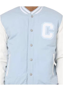 Chaquetas Varsity de Béisbol Personalizadas OEM para Hombre, Chaqueta Bomber Universitaria con Mangas de Cuero y Lana, con Logotipo Bordado - Product Image 3