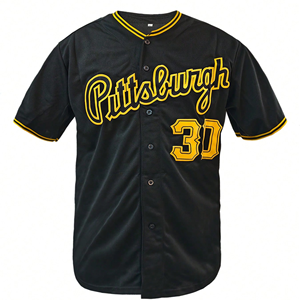 Maillot de baseball personnalisé 180 GSM en maille respirante Birdseye, uniforme d'équipe à séchage rapide, imprimé par sublimation, vêtements de sport boutonnés, vente en gros - Product Image 2