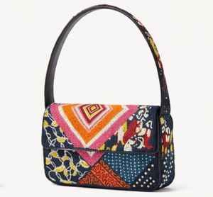 Bolso de Hombro Cuadrado de Media Luna con Cuentas Acrílicas Hechas a Mano, Colorido, Clásico y Moderno para Mujer, Estilo Bohemio Étnico de Diseñador - Product Image 2