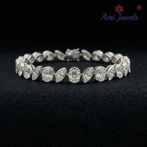 <b>14K</b> White <b>Gold</b> Tennis <b>Bracelet</b> for Women Elegant Luxury Diamond IGI Certified Fashion Jewelry Stylish Party Wear - Product Image 1