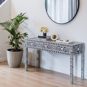 Table console en os incrusté pour hôtels, avec des détails complexes et un design traditionnel exquis et écologique - Product Image 4