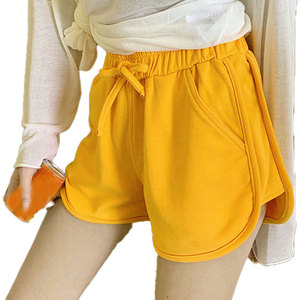 OEM Custom Manufacture Women Fitness <b>Shorts</b> Casual Lightweight Drawstring Solid Color Loose Fit Summer Cotton <b>Shorts</b> - Product Image 1