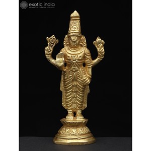 รูปปั้นทองเหลืองสไตล์บาลาจิขนาดเล็ก5นิ้ว - Product Image 3