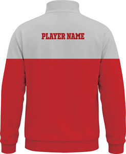 Chaqueta Deportiva Roja Personalizada con Cremallera Completa, Transpirable, con Logotipo y Nombre, Impresión por Sublimación, para Adultos, Unisex, Poliéster, Servicio OEM - Product Image 6