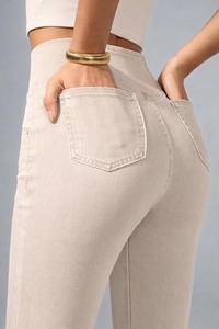 Rigid Cotton Denim Stretch Comfort Flexible Structured Soft Premium Ring-spun <b>Boot</b> Cut Mid Waist Vintage Jeans - Product Image 6