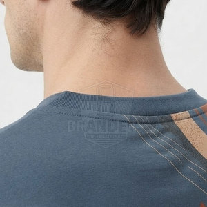 T-shirts oversize pour hommes au quotidien, coupe décontractée en coton, col rond, manches courtes larges, streetwear, hauts vierges, fournisseur de vêtements personnalisés - Product Image 6