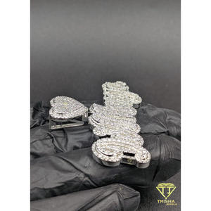 Iced Out Heart <b>Name</b> Pendant Moissanite Diamond Hip Hop <b>Necklace</b> <b>Custom</b> Bling Jewelry Gift - Product Image 2