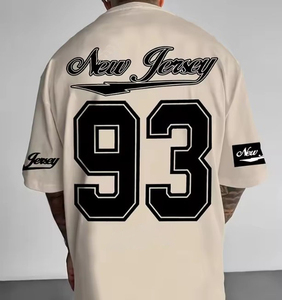 Camiseta de Hombre Cómoda de Secado Rápido, Poliéster/Algodón, Estilo Urbano, Diseño con Logotipo Estampado en la Espalda, Corte Regular, Manga Corta, Tejido de Punto - Product Image 1