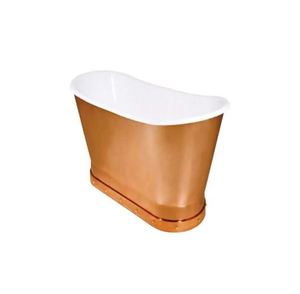 Baignoire autoportante en cuivre ovale, baignoire en métal sans couvercle, baignoire de luxe pour spa à domicile - Product Image 4