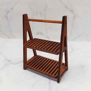 Miniature Wooden Storage <b>Rack</b> Dollhouse Display Stand Handmade Rectangle Organizer for Mini Kitchen Home Decor for age 14+ - Product Image 1