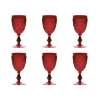 Ensemble de 60-80 gobelets ronds modernes Excelsa, fabriqués à la machine, en plastique rouge diamant, 39 cl, vaisselle de fête