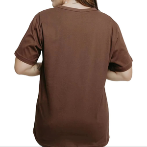 T-shirt décontracté à col rond et manches courtes pour femme, couleur unie, coupe ample, qualité supérieure, vente en gros, faible MOQ - Product Image 2