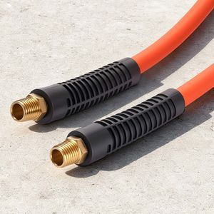 Tubo Ibrido per Aria Compressa da 1/4'' x 30m con Raccordo Maschio in Ottone Massiccio, Leggero e Resistente alle Piegature, Accessori e Ricambi per Utensili Pneumatici - Product Image 2