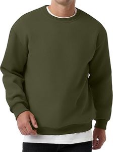 Sweat-shirt pour homme haute performance, personnalisé, 100% coton, motif uni, lavage à l'acide, anti-rétrécissement, col rond, grande taille - Product Image 2