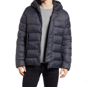 High Quality Custom Logo Men’s 90% <b>Duck</b> <b>Down</b> Puffer <b>Jacket</b> Canvas Windproof Winter Zip-Up Outerwear - Product Image 4