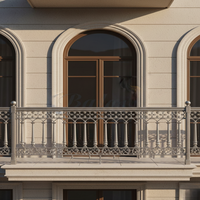 Grille moderne en fonte moulée sous pression, robuste, pour balcon/rampe, finition sablée, protection UV, résistante à l'eau, durable