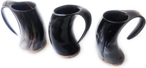 Natural Buffalo Horn Viking Drinking Mug Handmade Medieval <b>Beer</b> Horn Cup for Home Bar and Gift - Product Image 5