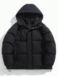 OEM Wholesale High Quality Customized Logo Customized Color Shiny Waterproof Canvas Stand Collar <b>Winter</b> <b>Leather</b> <b>Jacket</b> for Men - Product Image 3