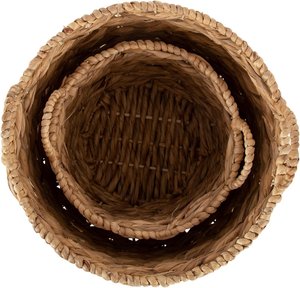 Water Hyacinth Laundry Basket Handmade Woven <b>Storage</b> <b>Hamper</b> with Handles for Clothes Blankets Toys Bedroom Home Organization OEM - Product Image 5