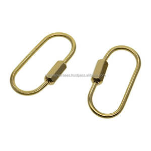 Porte-clés en laiton avec serrure à vis, robuste, pour clés de voiture, clés de vélo, pendentif de sac et utilisation en voyage en plein air - Product Image 3