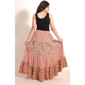 Handmade Cotton <b>Patchwork</b> Long <b>Skirt</b> Printed Boho Maxi <b>Skirt</b> Indian Hippie Festival Wear for Women - Product Image 5