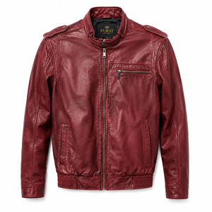 FURAT LEATHERS Hot Selling Breathable Mens Leather <b>Suede</b> <b>Jacket</b> Stand Collar Front Zipper Autumn Casual Polyester Lining Cotton - Product Image 1