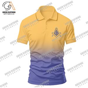 Chemises polo de performance à col rabattable, décontractées et professionnelles, respirantes, confortables, à motif uni, design technique, chemises polo maçonniques - Product Image 5