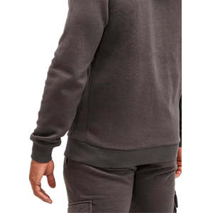 Conjunto deportivo informal OEM de color gris carbón sólido, con chaqueta con cremallera y pantalones de chándal gruesos de forro polar para hombre. - Product Image 6