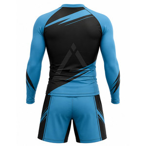 Ensemble rashguard et short MMA premium avec motif imprimé assorti, tissu extensible pour l'entraînement et les performances athlétiques - Product Image 2