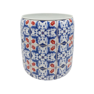 Metal Decorative Iron Flower <b>Vase</b> Enamel Color Flower Pot for Garden Decoration Handmade in Bulk - Product Image 1