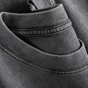 Oversized Streetwear Blank Plain Men's T-shirts Plus Size Men's Clothing <b>Acid</b> Wash Customized <b>Drop</b> Shoulder Loose fit Shirts - Product Image 2