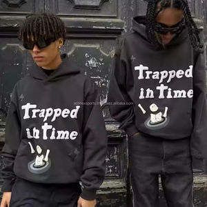 Sweat à capuche lourd 100% coton personnalisé des fabricants pour impression bouffante 500 Gsm pour hommes femmes Streetwear sweat à capuche unisexe - Product Image 4