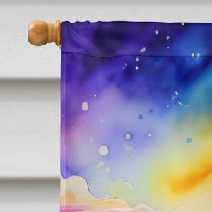 Poste de manga de porche grande, cartel decorativo para patio, obra de arte Multicolor, Bandera de Casa de lavanda inglesa, colgante de pared, poliéster-Multicolor - Product Image 3