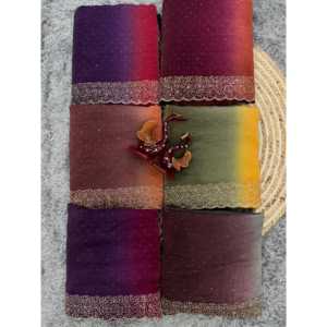 Designer <b>Cocktail</b> <b>Dresses</b> Original Jarkhan Diamond Work Purple Size M Saree - Product Image 3