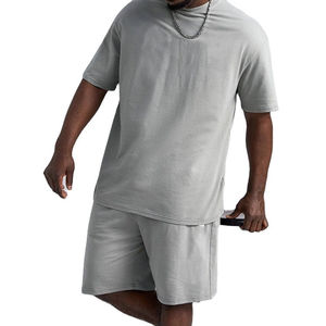 Ensemble élégant pour homme, t-shirt et short décontractés d'été, coton respirant, manches courtes, ensemble sportif, fabrication pakistanaise - Product Image 3