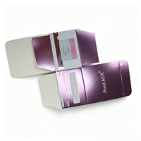 Boîte d'emballage en papier rose argenté en gros pour fabricants de cosmétiques, boîte rectangulaire, impression de logo haut de gamme