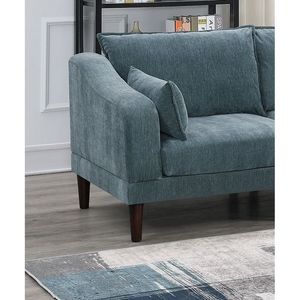 Bellissimo Set di Mobili per Soggiorno Morgan F in 5 Colori Minerali, 2 Poltrone con Braccioli, 2 Sedie Senza Braccioli, 1 Pouf, Divano Modulare - Product Image 6