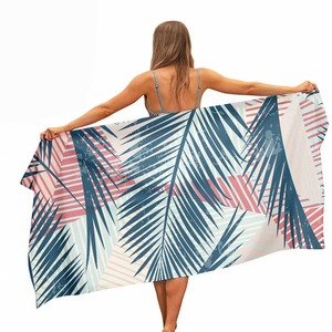Custom Microfiber <b>Beach</b> Towel Quick Dry Lightweight Sublimation Printed Soft <b>Foldable</b> Swimming Towel with Custom Logo OEM - Product Image 4