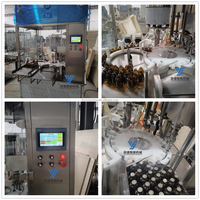 Machine de remplissage, bouchage et scellage automatique à 2 buses pour flacons de parfum et cosmétiques de 2 ml, 3 ml, 5 ml, 10 ml, 20 ml