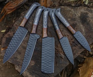 Juego de Cuchillos de Chef de Acero al Carbono Forjados a Mano, 5 Piezas, con Bolsa de Cuero Enrollable - Product Image 5